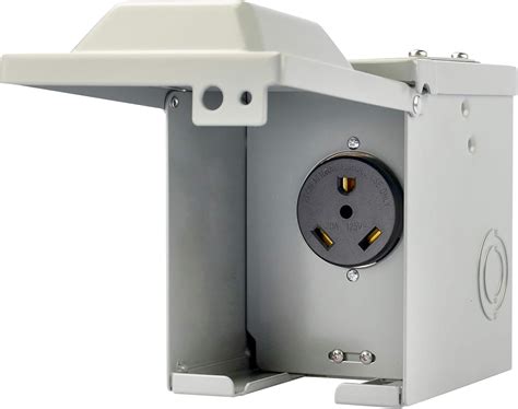 30 amp electrical outlet box|outdoor 30 amp electrical outlet.